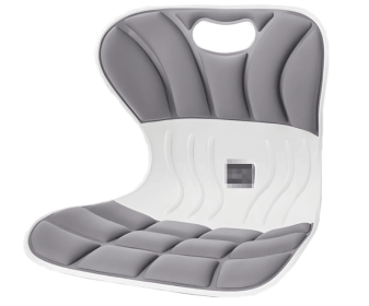 Ergonomic Lumbar Support Cushion, 460mm x 440mm x 340mm, Large, for Office Chairs & Car Seats, Posture Correction, Pregnancy Comfort (size: Grey   Large)